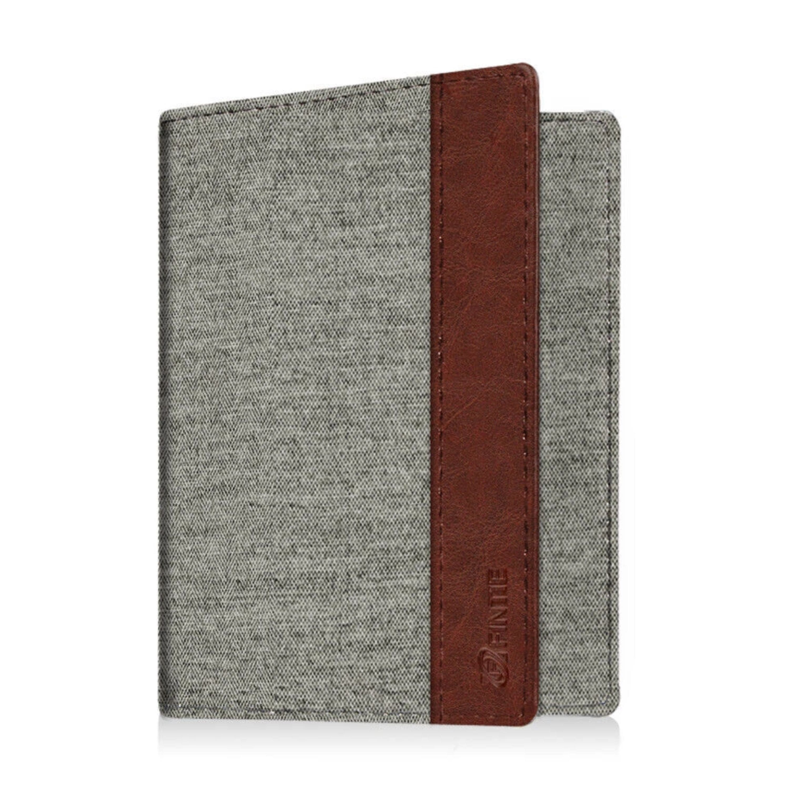 Kitcheniva - RFID Blocking Slim Passport & Credit Card Holder Wallet - Denim Grey