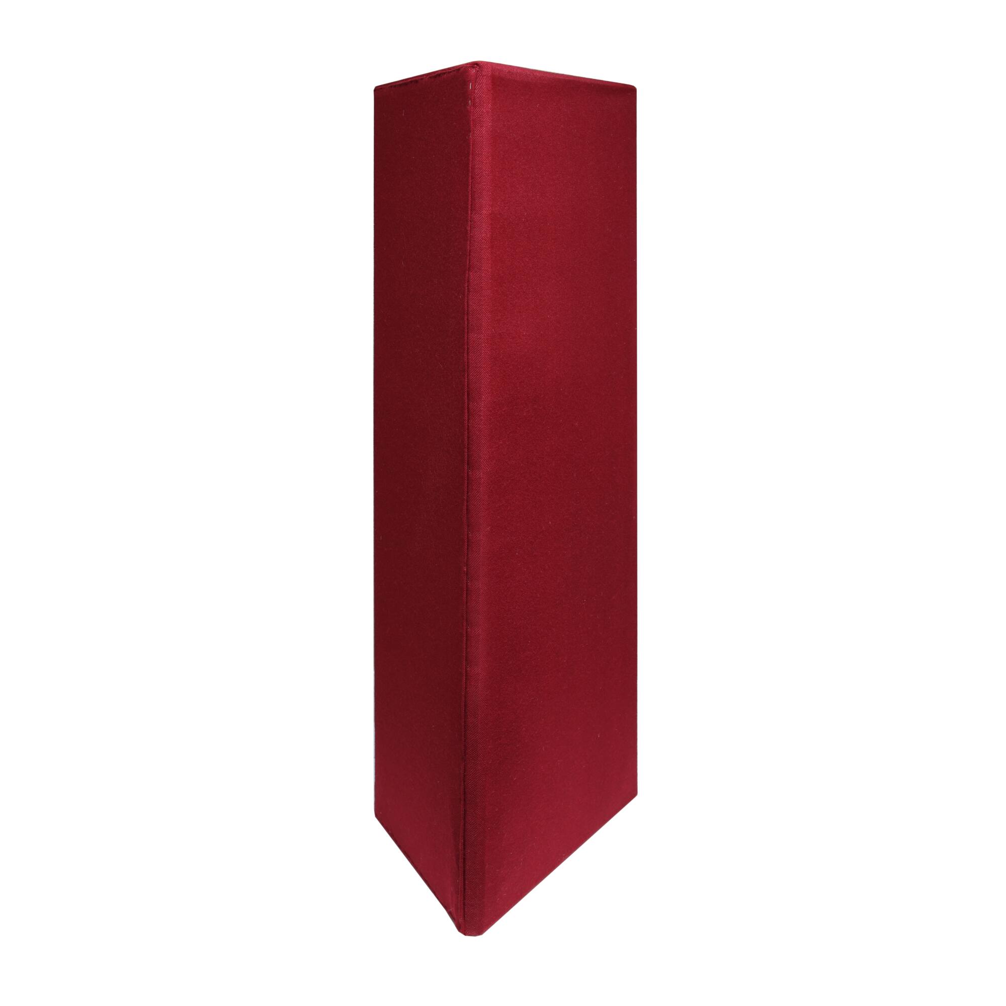Back. ATS Acoustics - Corner Bass Trap with Sona Fabric, Full Frequency Range, NRC 1.60, 24" x 48" x 13" - Claret.
