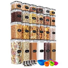 Sugift - Airtight Food Storage Containers with Lids 24pcs Dry Food Storage Containers - Clear