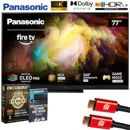 Panasonic - 77" Z8BAP OLED 4K Smart Fire TV, 144Hz + 26 Month Warranty Protection Bundle