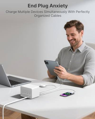End Plug Anxiety  
Charge Multiple Devices Simultaneously With Perfectly Organized Cables