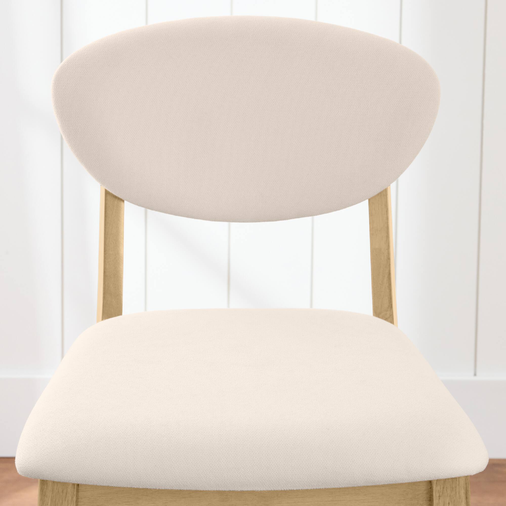 Alt View 7. Best Choice Products - Best Choice Products Set of 2 Counter-Height Bar Stools, Armless W/Upholstered Seat Cushion & Backrest - Oak / Cream - Oak/Cream.