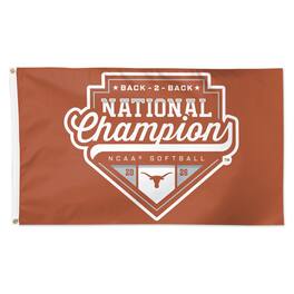 WinCraft - Texas Longhorns Back-to-Back NCAA Softball Women's College World Series Champions 3' x 5' Deluxe Single-Sided Flag - Multicolor