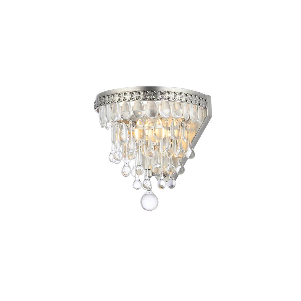 Alt View 3. Urban Classic - Nordic 1 light antique silver Wall Sconce Clear Royal Cut Crystal - Antique Silver.