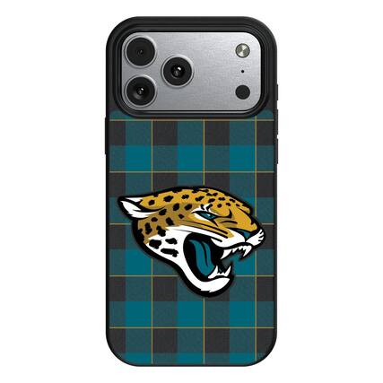 Front. Keyscaper - Plaid Magnetic Bump iPhone Case - 17 - Black.