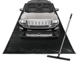Dazzling Pops - Containment Mat 8 6 X 20 With Stay Put Corner Pvc Garage Floor Mats Heavy Duty Parking A Squeegee Premiu - Black 7'9" x 16'