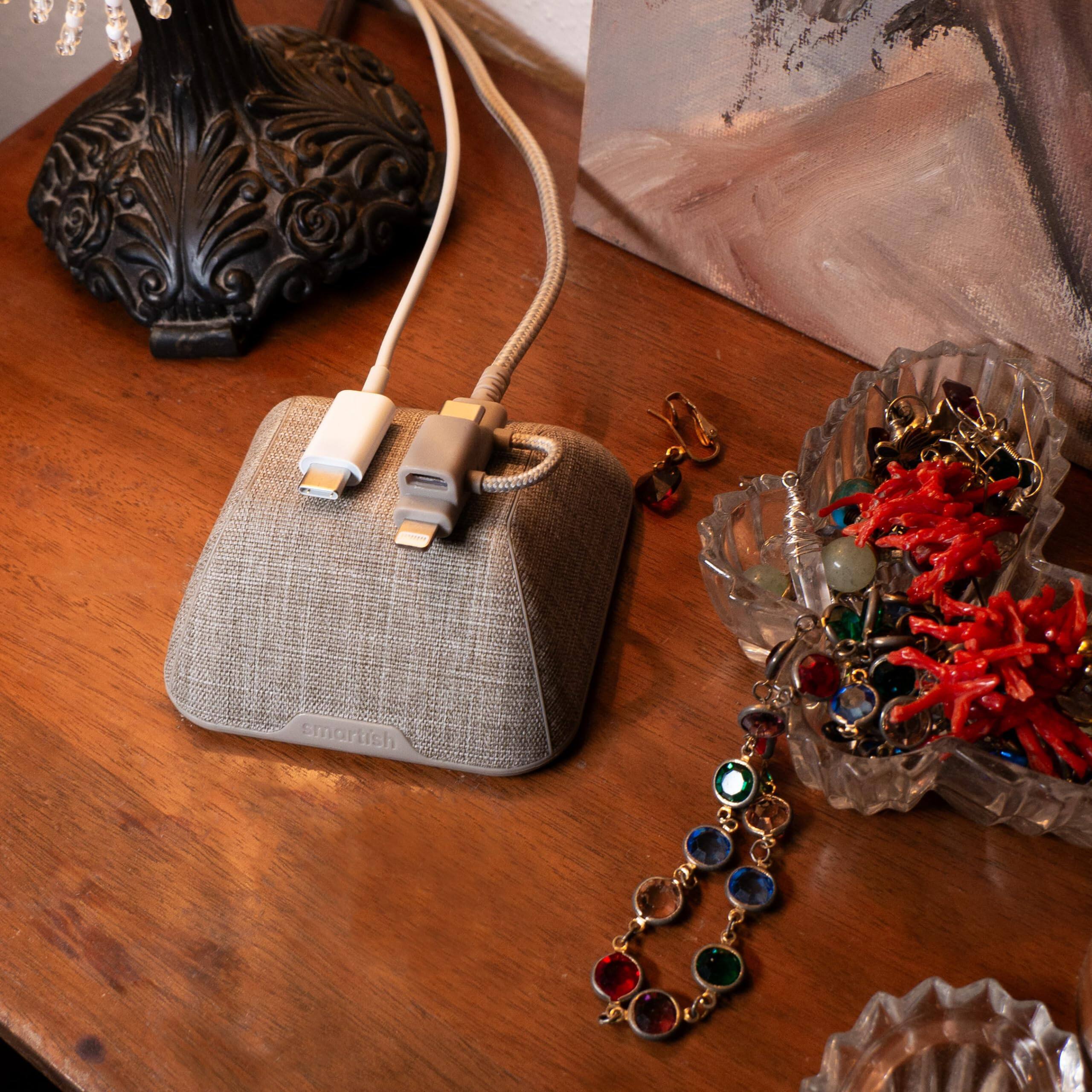 Alt View 5. Smartish - Smartish Magnetic Cord Holder - Cable Wrangler Desktop Charger Organizer - No. 2 Pencil Gray - No.2 Pencil Gray.