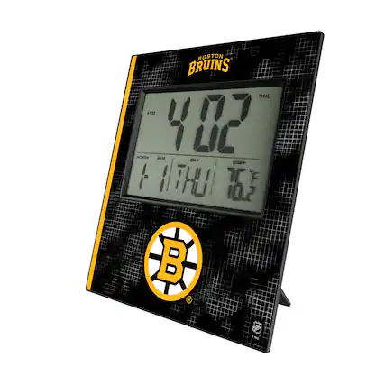 BOSTON BRUINS
TIME PM 4:02
MONTH 1 DATE 1 DAY THU
TEMP 76.2°F
76.2