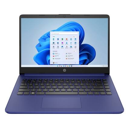 Front. HP - HP - Stream 14-cf2111wm 5T9T6UA Laptop Intel Celeron N4120 8GB RAM 64GB EMMC Windows 11 Home in S Mode - Royal Blue - Royal Blue.