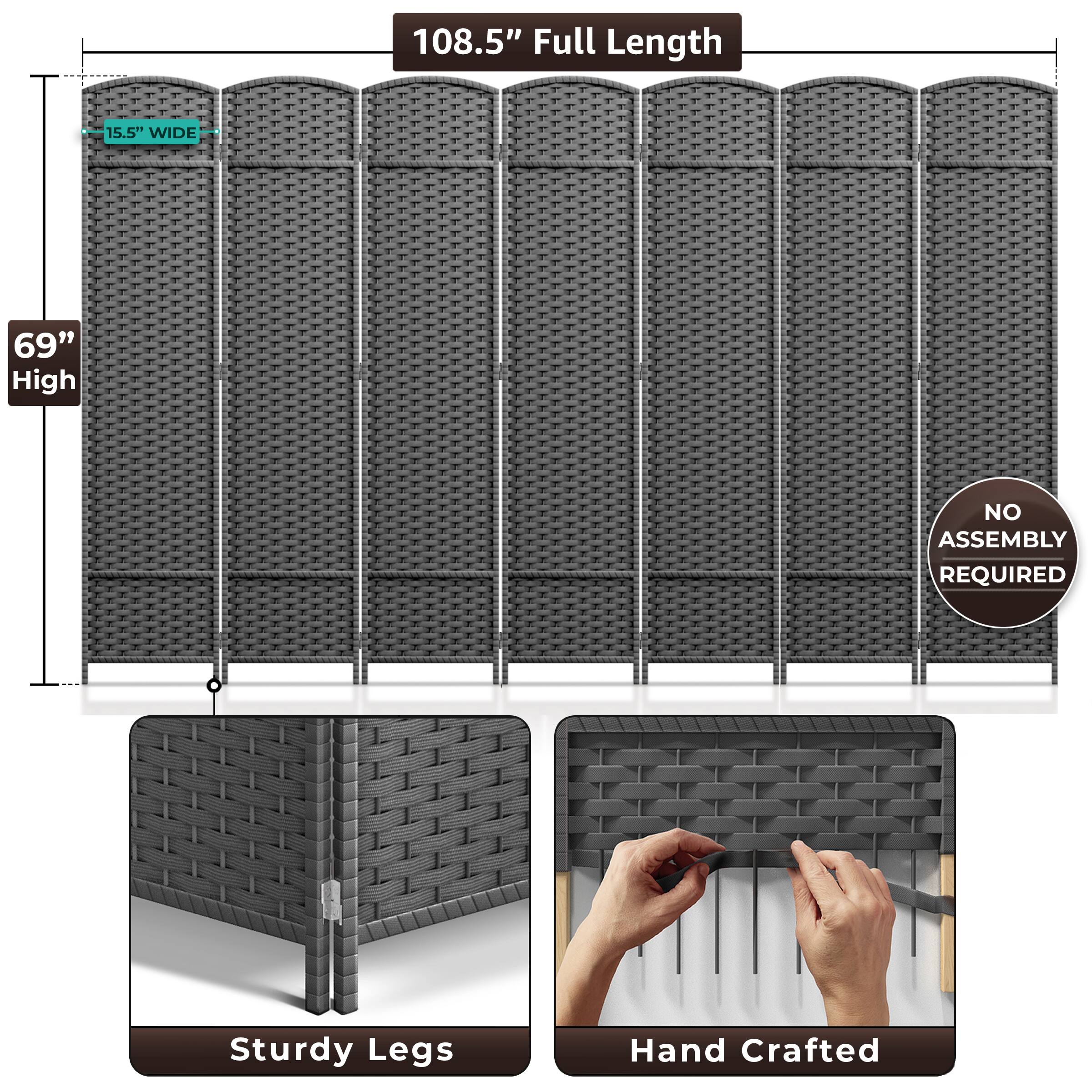 108.5" Full Length  
15.5" Wide  
69" High  
No Assembly Required  
Sturdy Legs  
Hand Crafted