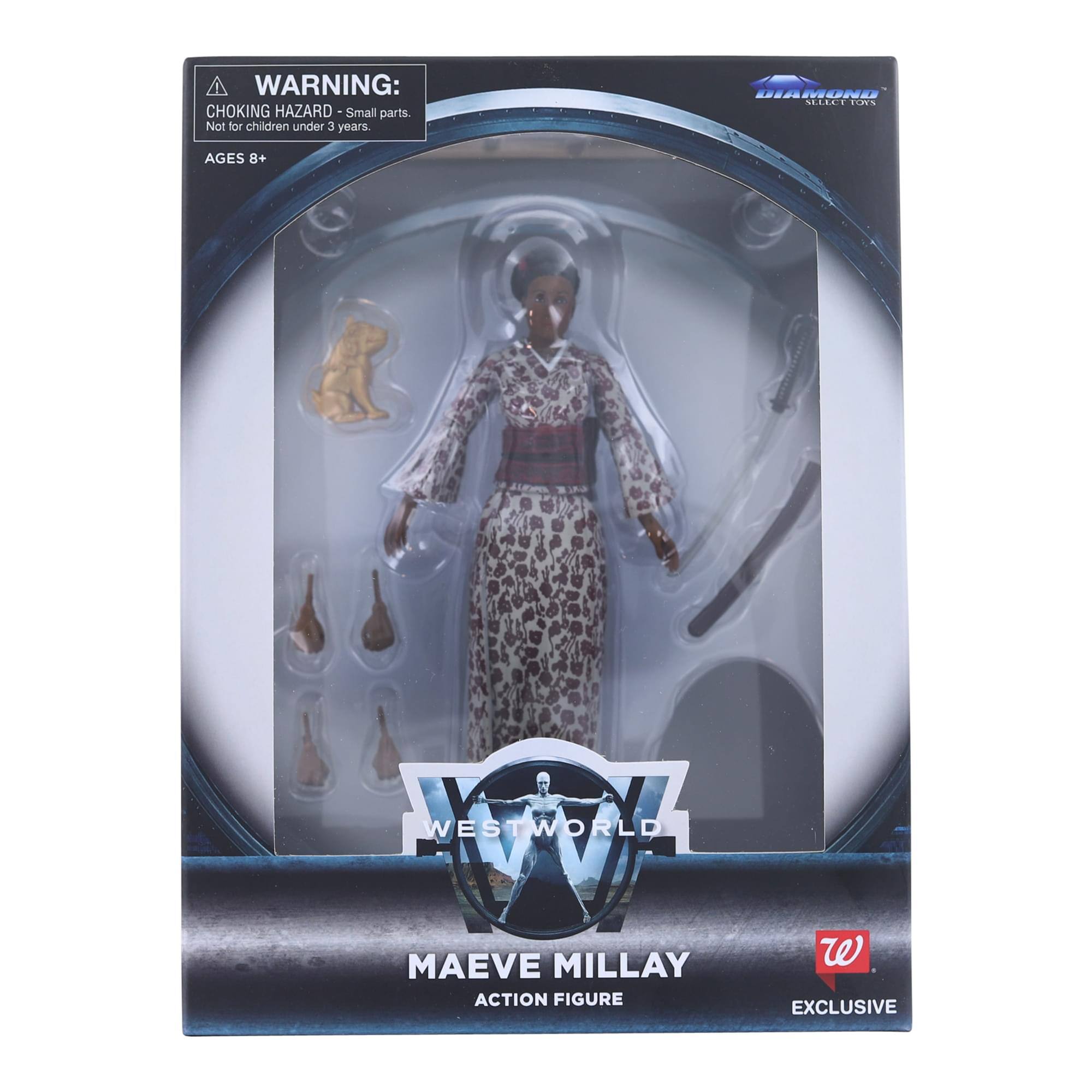 WARNING: CHOKING HAZARD - Small parts. Not for children under 3 years.  
AGES 8+  

WESTWORLD  
MAEVE MILLAY  
ACTION FIGURE  
EXCLUSIVE