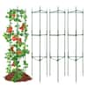 Front. VEVOR - 4 Packs Tomato Cages for Garden, 63 inch Tomato Trellis Plant Stakes Support, Stackable Tall Plant Support Cage - Green.