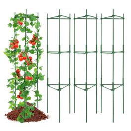 VEVOR - 4 Packs Tomato Cages for Garden, 63 inch Tomato Trellis Plant Stakes Support, Stackable Tall Plant Support Cage - Green