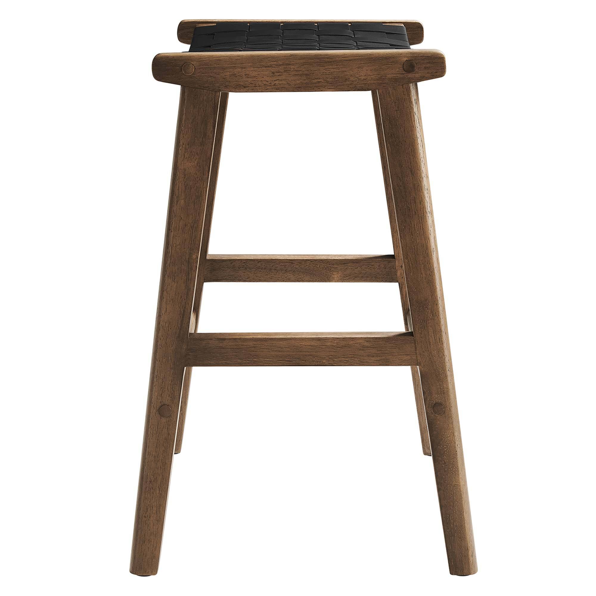 Alt View 1. Modway - Saoirse Faux Leather Wood Counter Stool Set of 2 by Modway - 0.