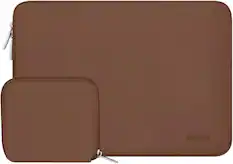 Front. mosiso - 13 inch Laptop Sleeve for MacBook Air Pro 13 M5 M4 M3 M2 M1 2026-2018 /Neo 13, Neoprene Computer Sleeve with Small Case - Caramel Brown.
