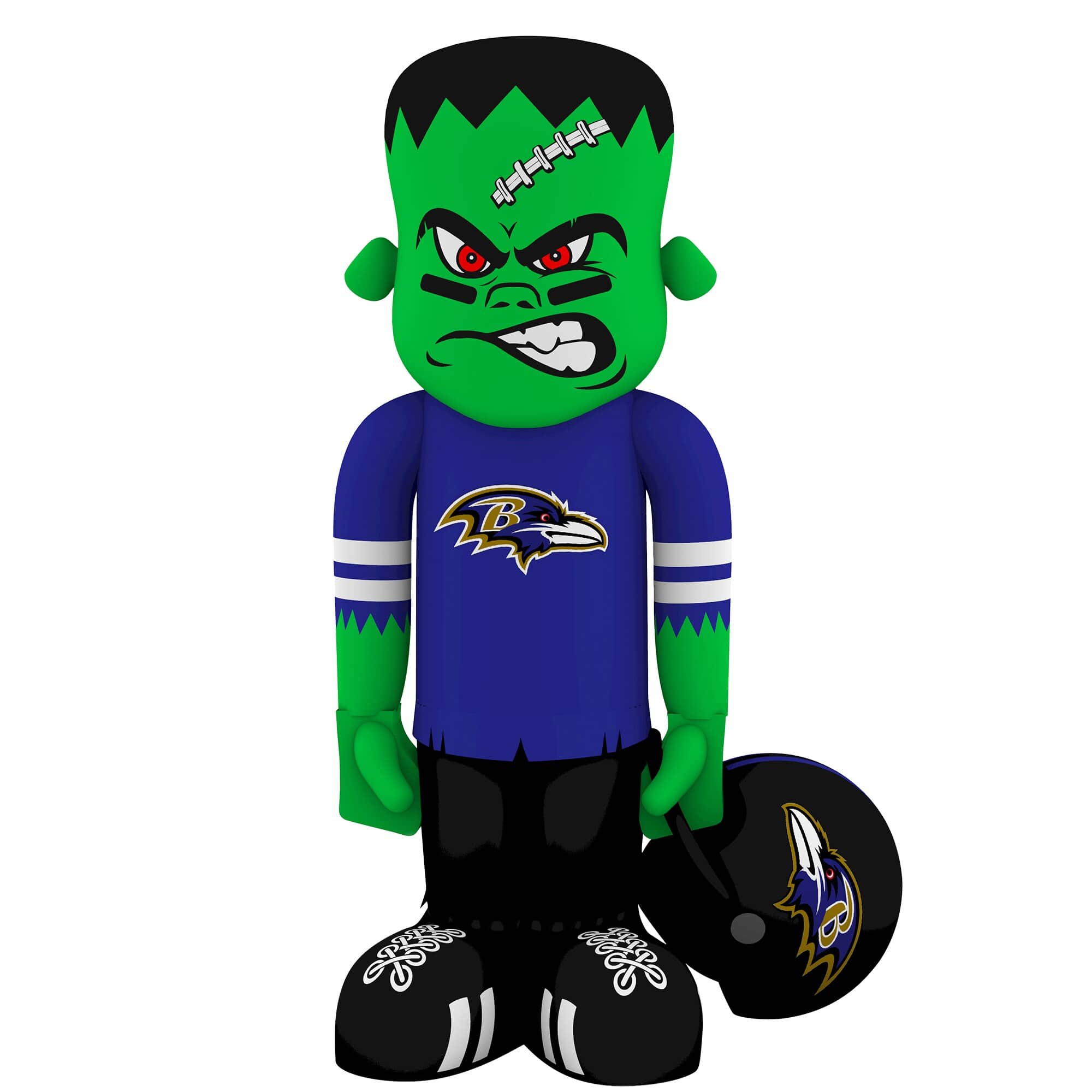 Front. Sporticulture - Baltimore Ravens Halloween Lawn Inflatable Steinbacker - Multicolor.