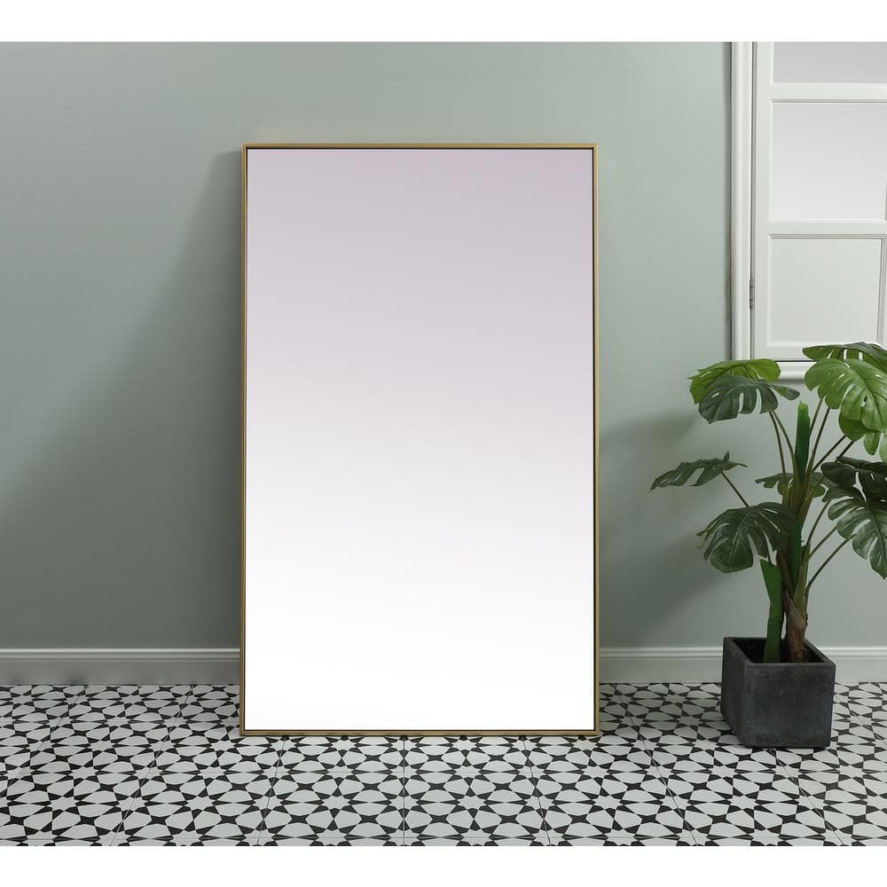 Elegant Decor - Metal Frame Rectangle Full Length Mirror 36x60 Inch - Brass price history on PriceWatchPro