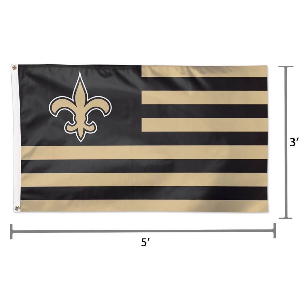 Alt View 1. WinCraft - New Orleans Saints 3' x 5' Americana Stars & Stripes Deluxe Flag - Multicolor.