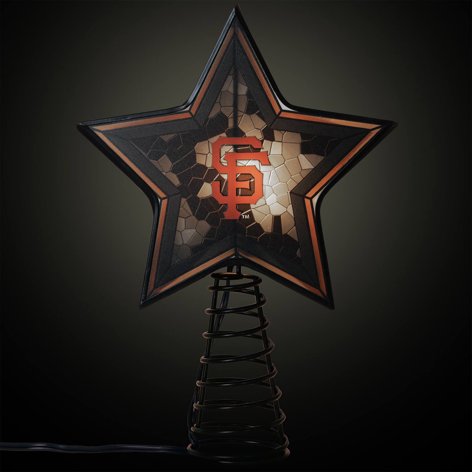 Alt View 1. The Memory Company - San Francisco Giants Mosaic Tree Topper - Multicolor.
