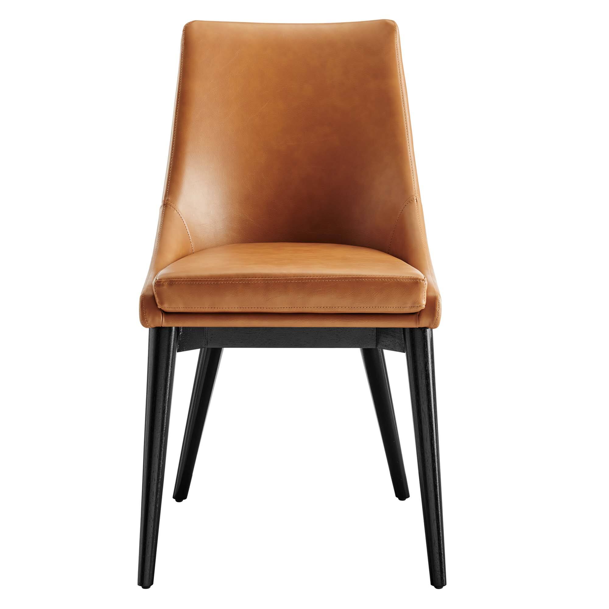Alt View 1. Modway - Viscount Vegan Leather Dining Chair by Modway - Brown.