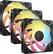 Front. CORSAIR - RS120-R ARGB 120mm PWM Reverse Case Fans Triple Pack - Black.