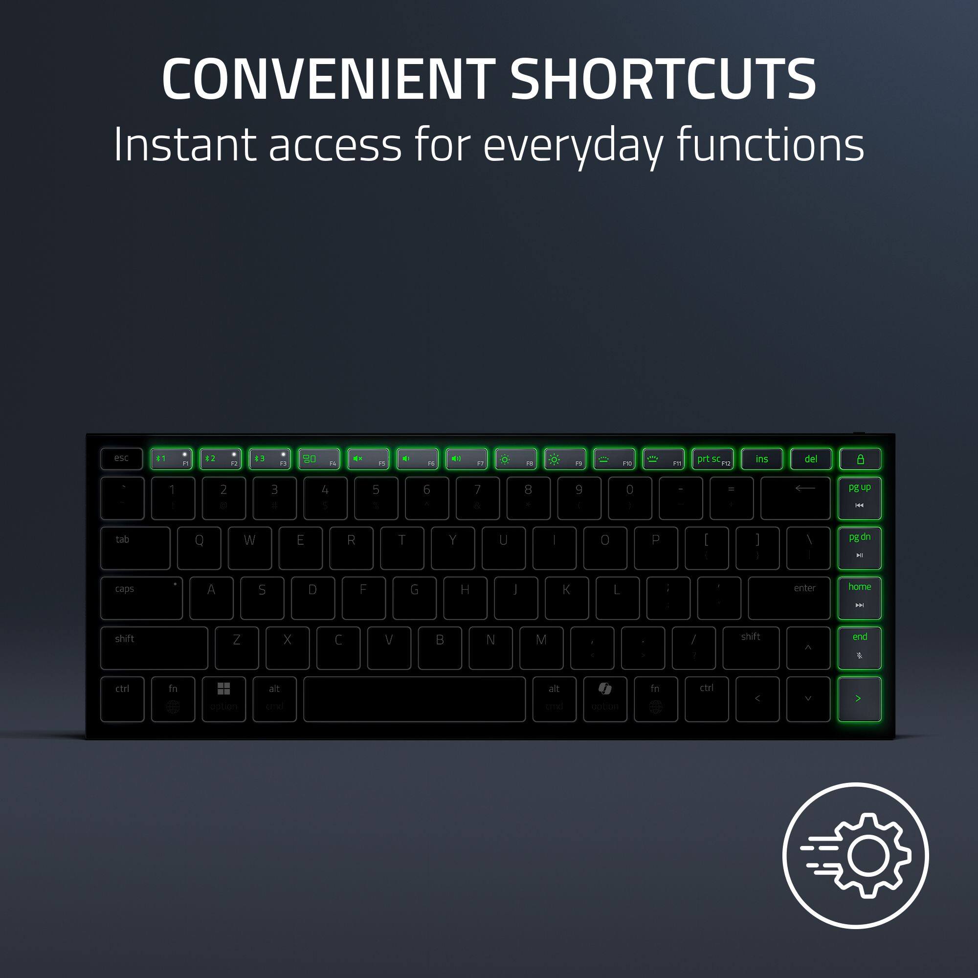 CONVENIENT SHORTCUTS: Instant access for everyday functions.
