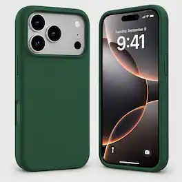 Entronix - Case Compatible with iPhone 18 Pro Max - Soft-Touch Liquid Silicone - Green