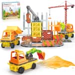 PicassoTiles - PICASSO-TILES Magnetic Tiles for Kids, 5-in-1 Construction Theme STEM Building Blocks Educational Toy, 50PCS