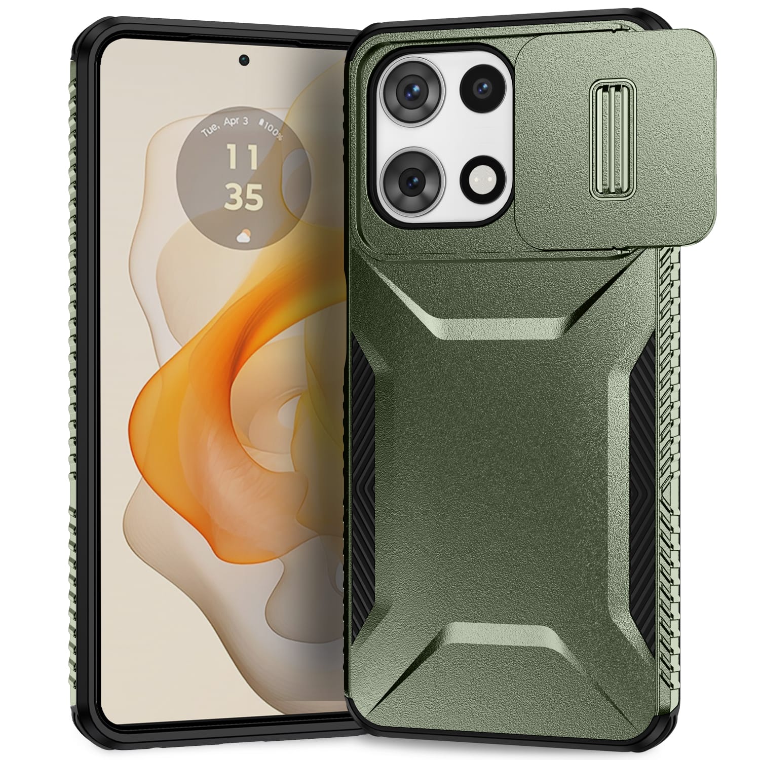 UUCOVER - For Motorola Moto G 5G 2025/2026 Dual Layer Case with Sliding Camera Lens Cover, Shockproof Drop Protection Phone Shell - Darkgreen price history on PriceWatchPro