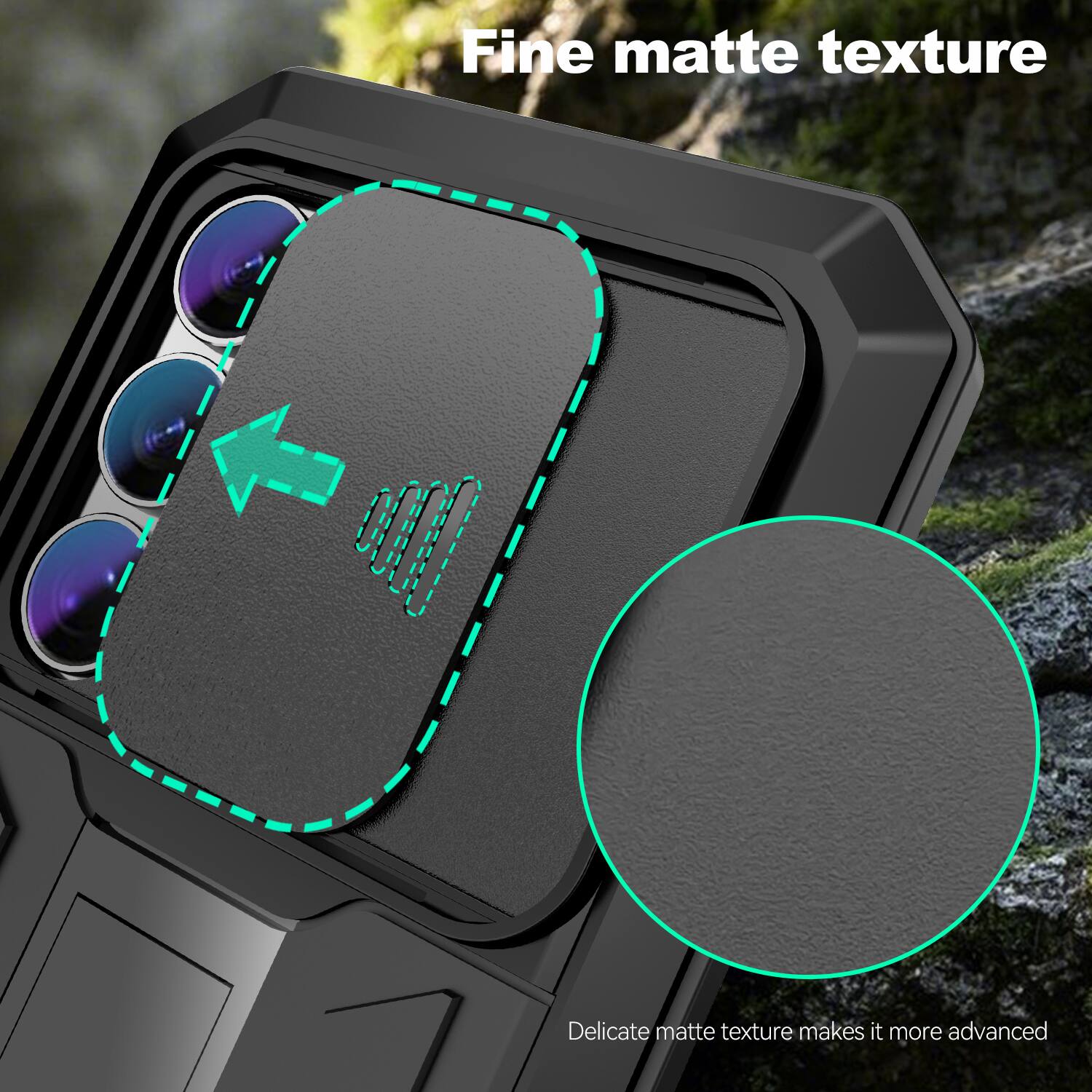 Fine matte texture  
Delicate matte texture makes it more advanced