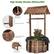 High Quality Wooden Wishing Well: Adjustable & Sturdy Rope, Decorative Handle, Natural & Exquisite Wood Grain, Protective Roof.