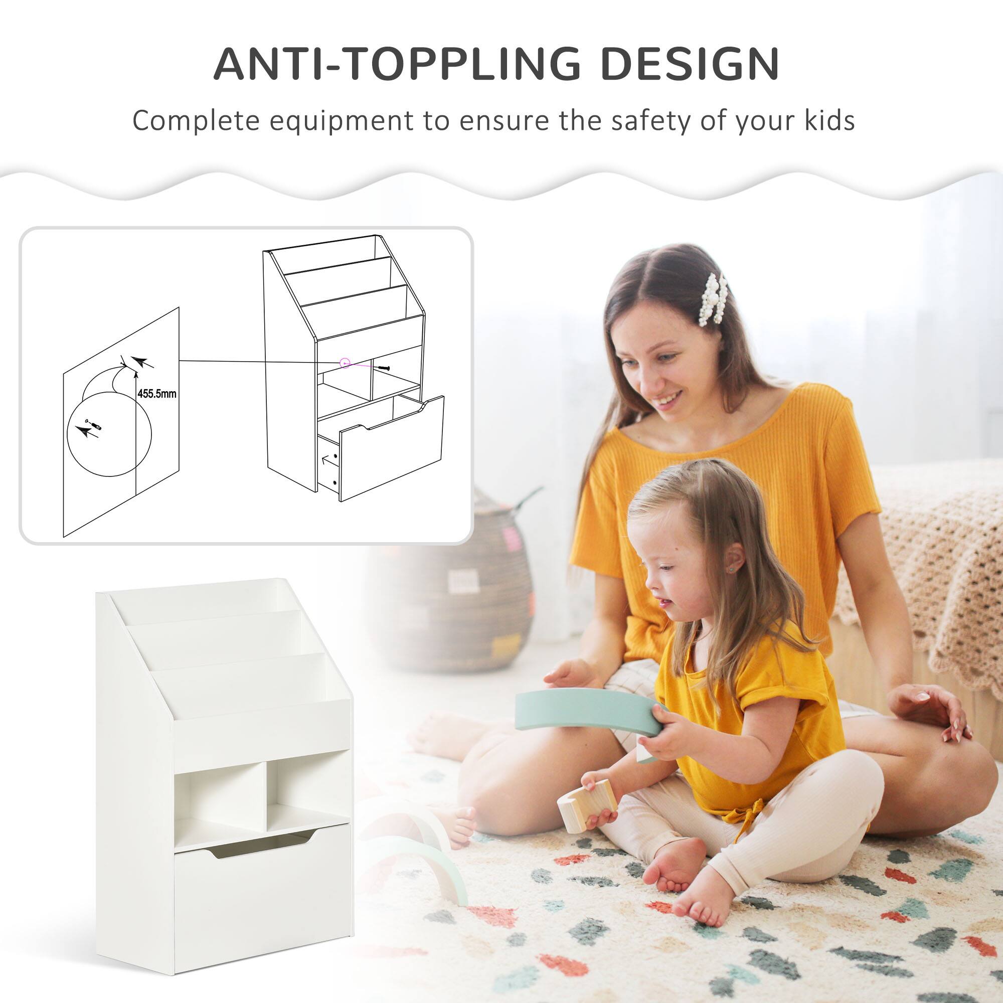 ANTI-TOPPLING DESIGN  
Complete equipment to ensure the safety of your kids  

455.5mm