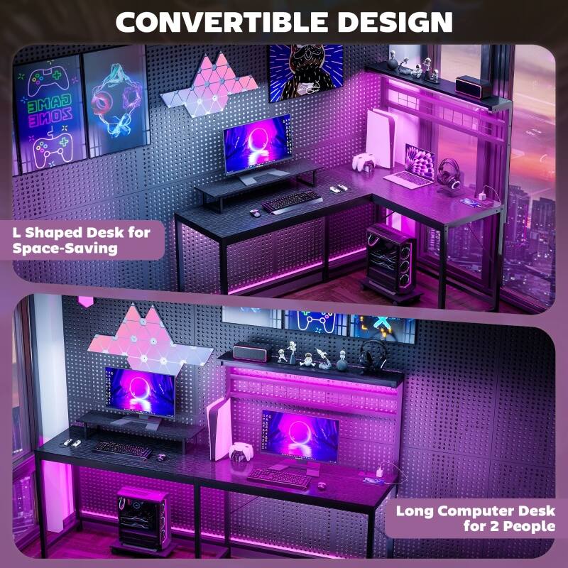 CONVERTIBLE DESIGN

L Shaped Desk for Space-Saving

Long Computer Desk for 2 People