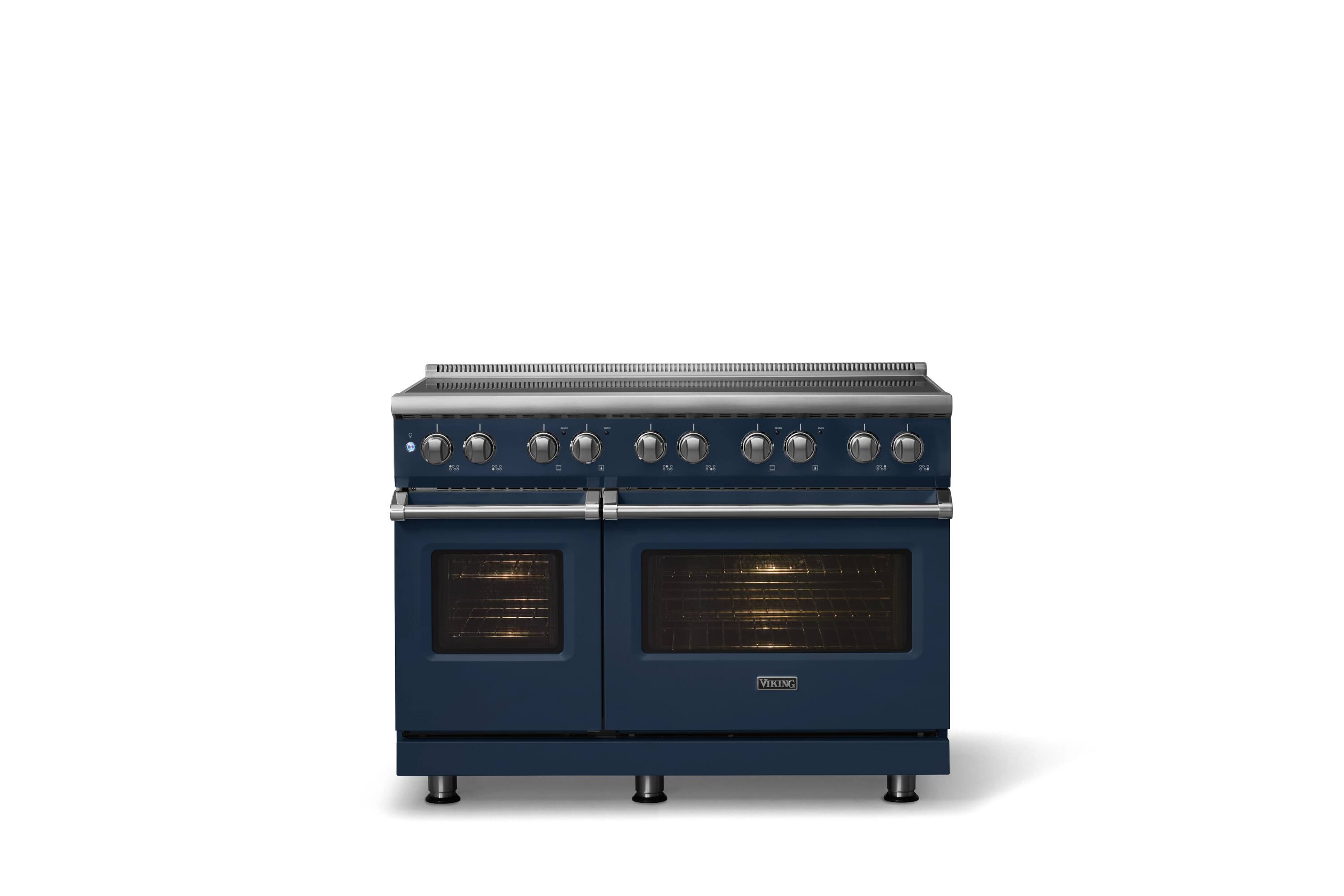 Alt View 2. Viking - 48 in. Wide 6 Elements Pro 5 Series 7.3 Cu. Ft. Freestanding 6 Element Induction Convection Range - Slate Blue - Slate Blue.