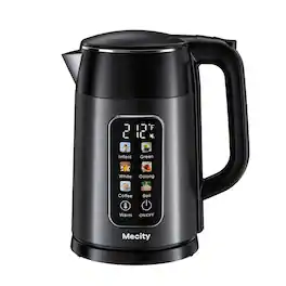 Mecity - 1.7L Electric Kettle,TouchScreen Temperature Control Water Boiler,6 Preset Temperature Programs,2 Hours Keep Warm - Gray
