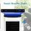 Smart Remote Panel is a device that features a blue panel with a blue light on top. It has a remote control with blue buttons and a blue light on top. The remote control can be used to control various devices, such as a fan, air conditioner, or heater. The device also has a timer function, allowing users to set the desired time for the device to operate. The remote control can be used to adjust the swing speed of the device, and it has a mode button that allows users to switch between different modes of operation. The device is designed to be user-friendly and convenient, making it an ideal choice for controlling various appliances in the home.