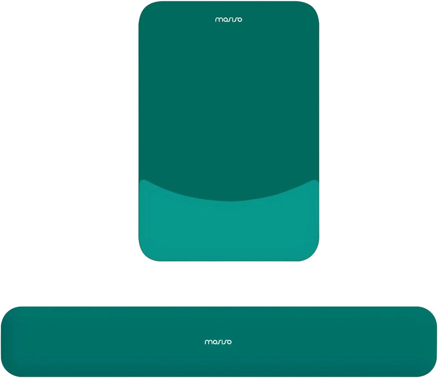mosiso - Wrist Rest Support for Mouse Pad, Ergonomic Mousepad Non-Slip Base, Design Desk Accessories Mat for Home Game Office - Teal Green