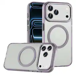 Equipd - Case for iPhone 18 Pro / iPhone 17 Pro (6.3"), MagSafe Compatible, Transparent Acrylic Slim Protective Cover - Light Purple