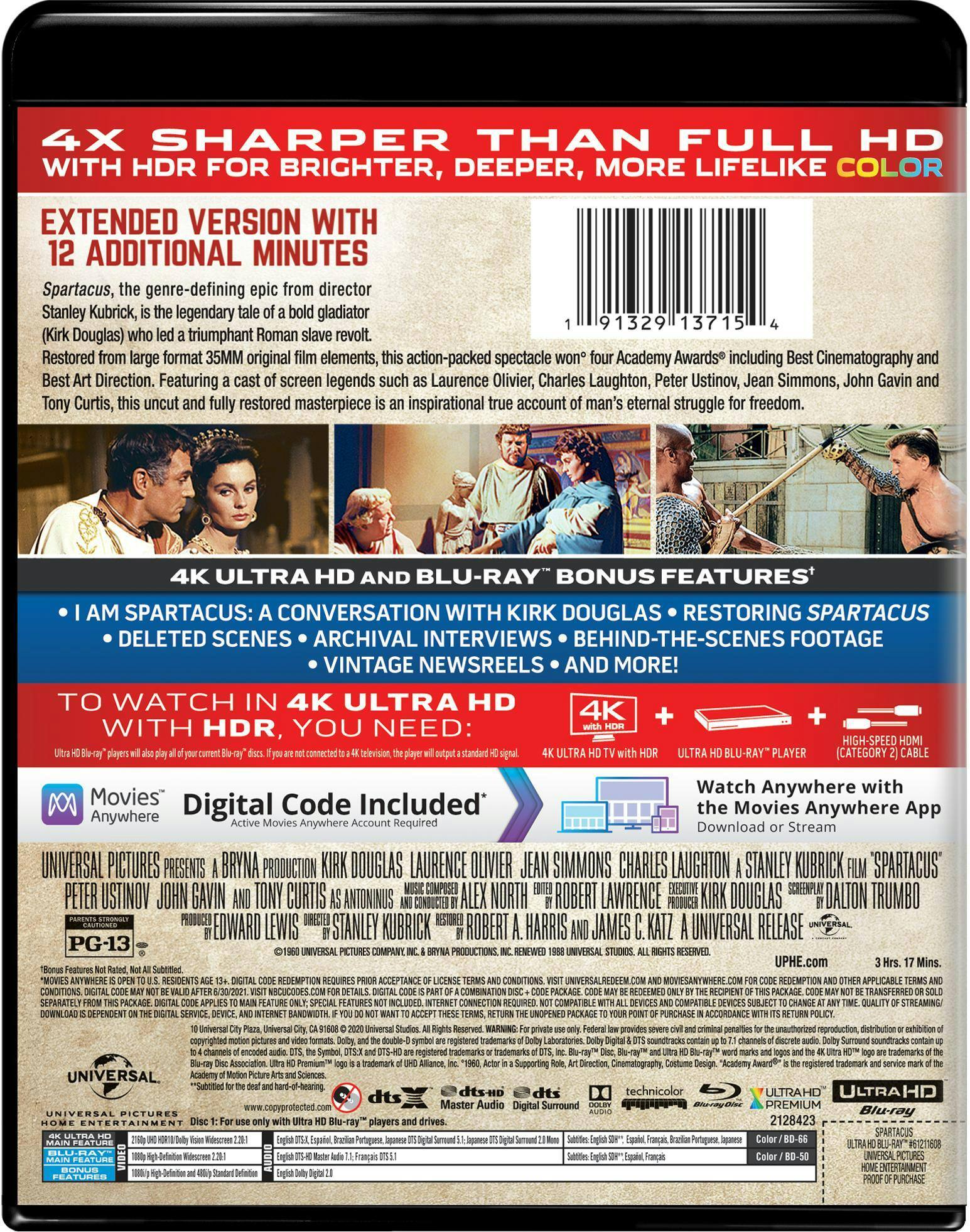 Back. Spartacus (4K Ultra HD) [UHD].