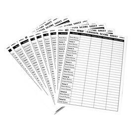 GSE Games & Sports Expert - 100-Pack 7" x 5" Canasta Score Sheets, Canasta Score Sheet with Game Instructions & Trick Values