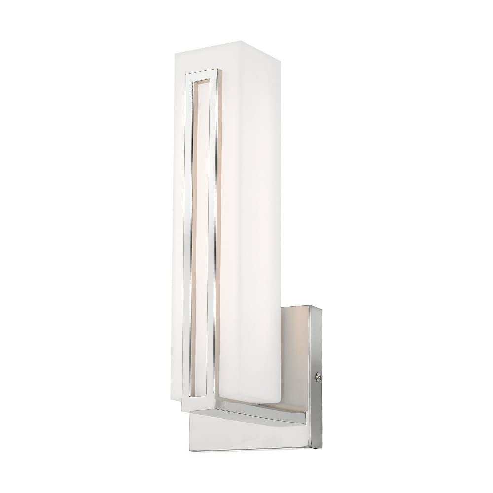 Alt View 2. Earthley Blooms - Lighting 10w Led Polished Chrome Ada Wall Sconce - Polished Chrome Medium.