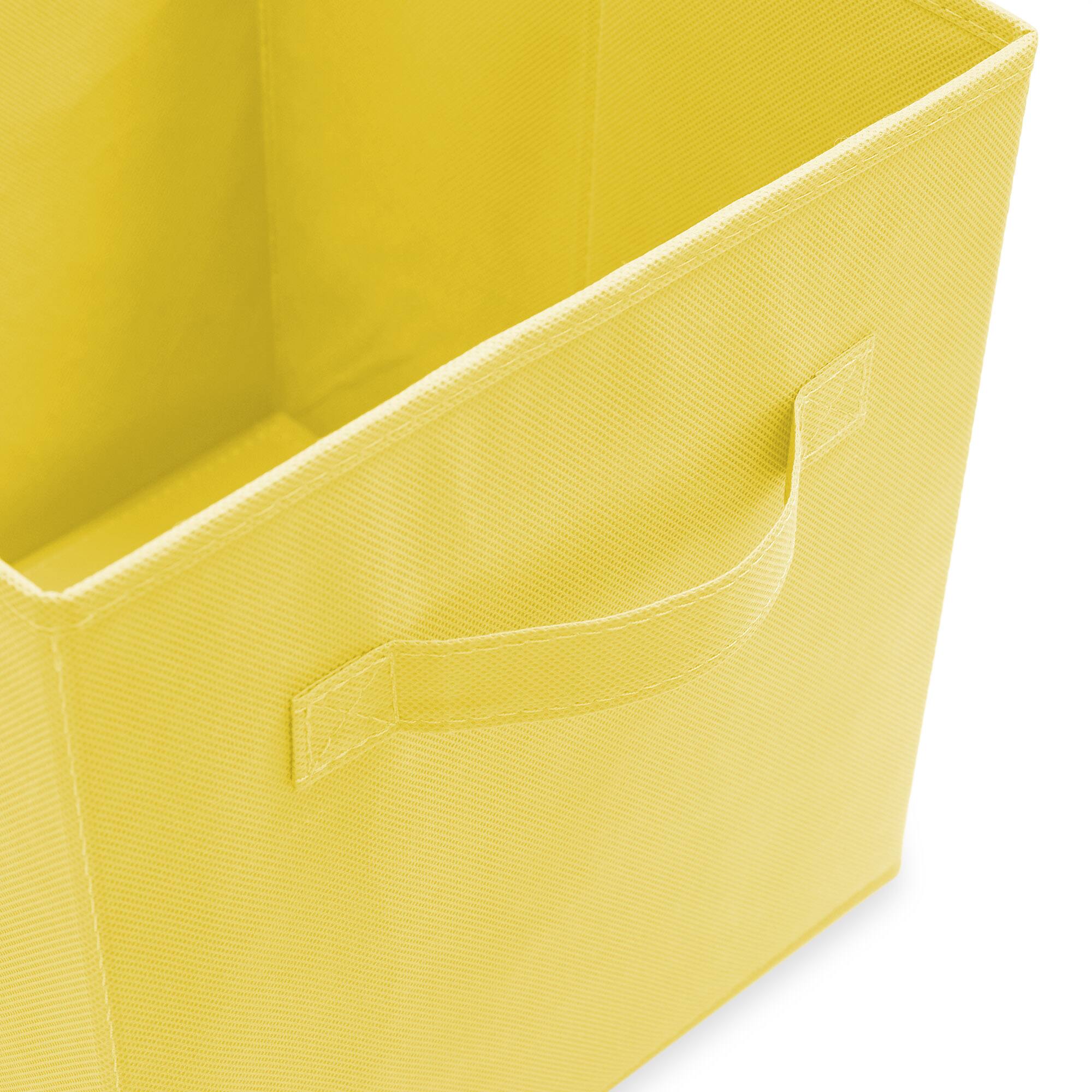 Alt View 2. Casafield - (Set of 6) Collapsible Fabric Cubes - Storage Bins - Yellow.