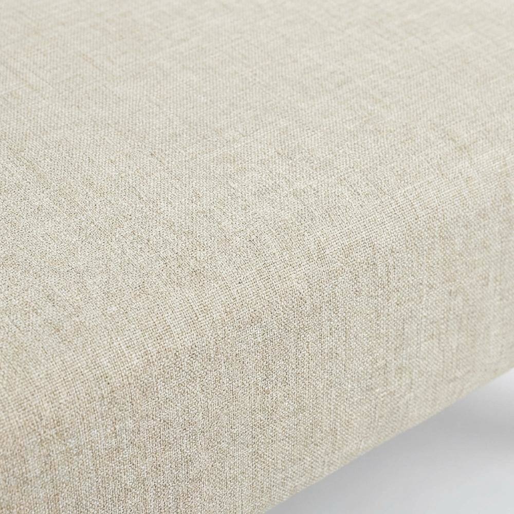 Back. FurniFact - Upholstered Queen Headboard with Fabric Finish and Sturdy Construction - Beige.