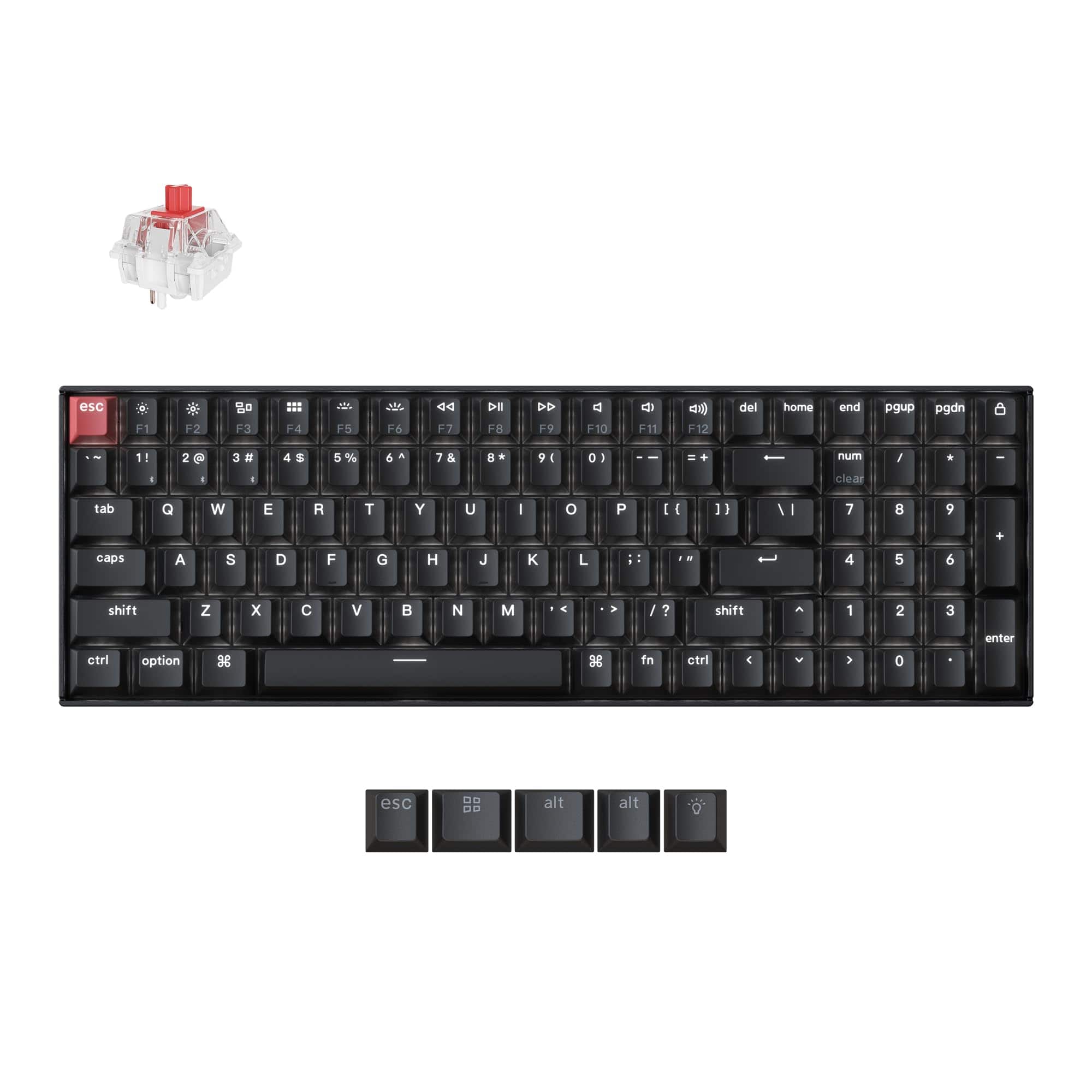 METALTON - K4 96 Layout 5 1 With Gateron G Pro Backlight N key Rollover For Windows Pc version 2 - Keychron Super Red Switch