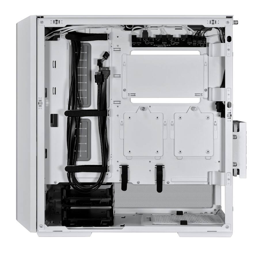 Back. Lian Li - Lancool 216 RGB White Steel/Tempered Glass ATX Mid Tower Computer Case, 3 Fans Included - LANCOOL 216RW - White.