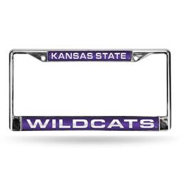 Rico Industries - Kansas State K-State Wildcats Chrome Metal Laser Cut License Plate Frame - Multi