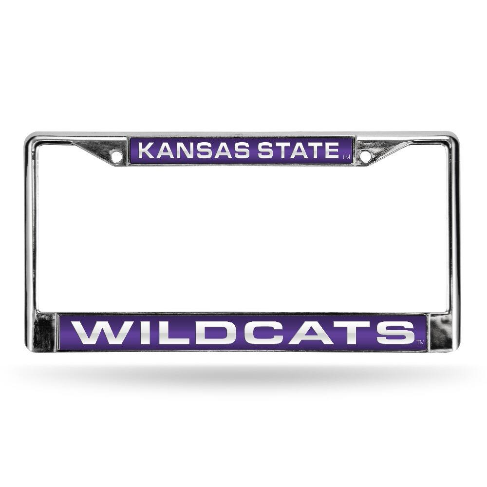 Kansas State Wildcats Chrome Metal License Plate Frame Holder