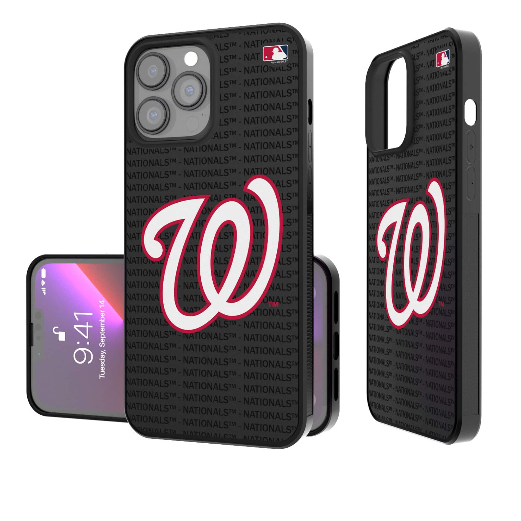 Keyscaper - MLB - Washington Nationals iPhone Text Backdrop Design Bump Case - 15 Pro Max - Multicolor price history on PriceWatchPro