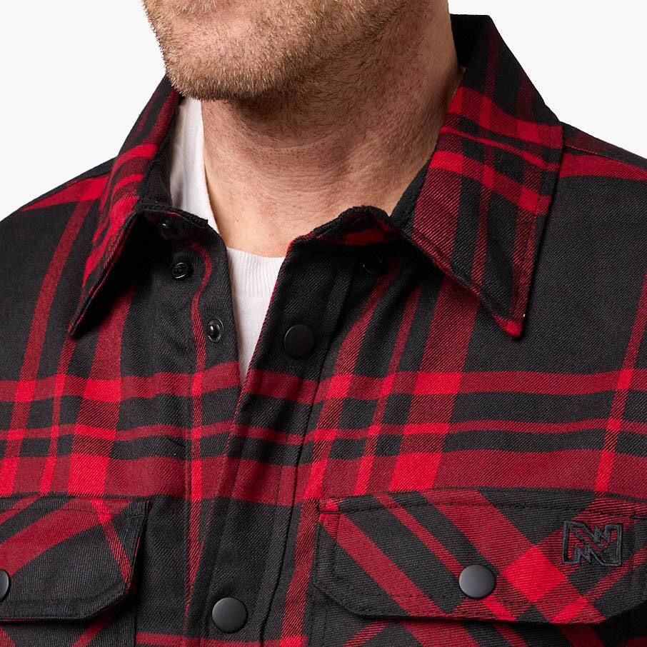 Alt View 7. Mobile Warming - Men's Flannel Heated Jacket - Black/Red.