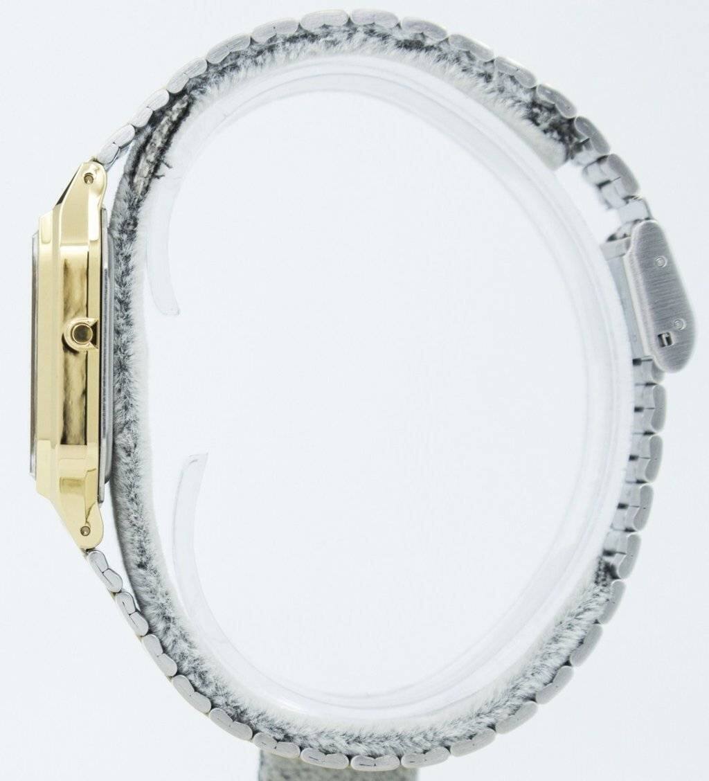 Angle. Casio - Casio Unisex Gold-Tone Analog-Digital Stainless Steel Bracelet Watch - Casio AQ‑230GA‑9B - Gold.